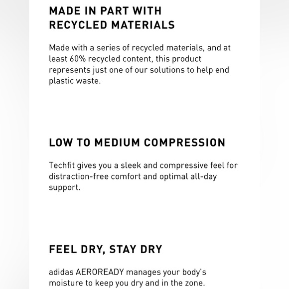 NWT ADIDAS Techfit Aeroready Warm Quarter-Zip Training Top - Picture 8 of 8